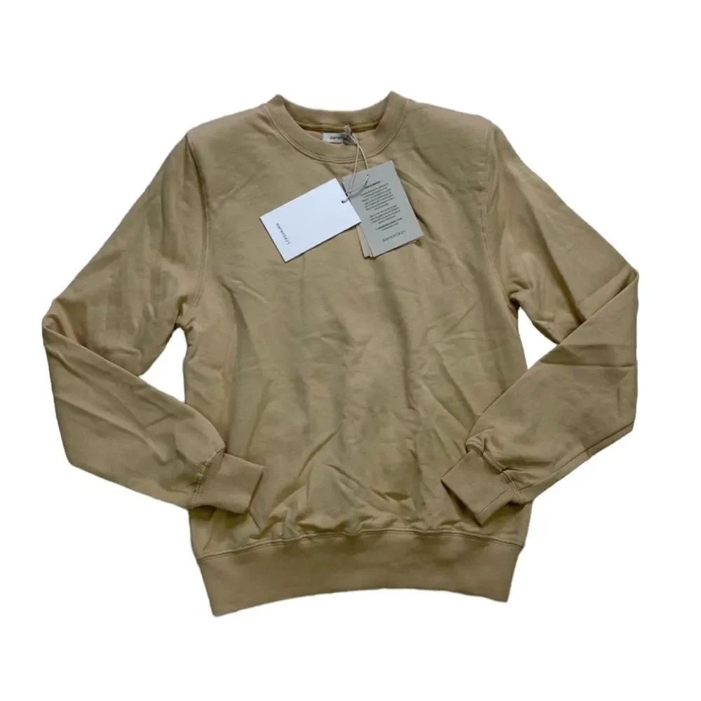 Parentezi Crew Neck Sweatshirt Removable Shoulder Pads In Caramel — image 3 of 6